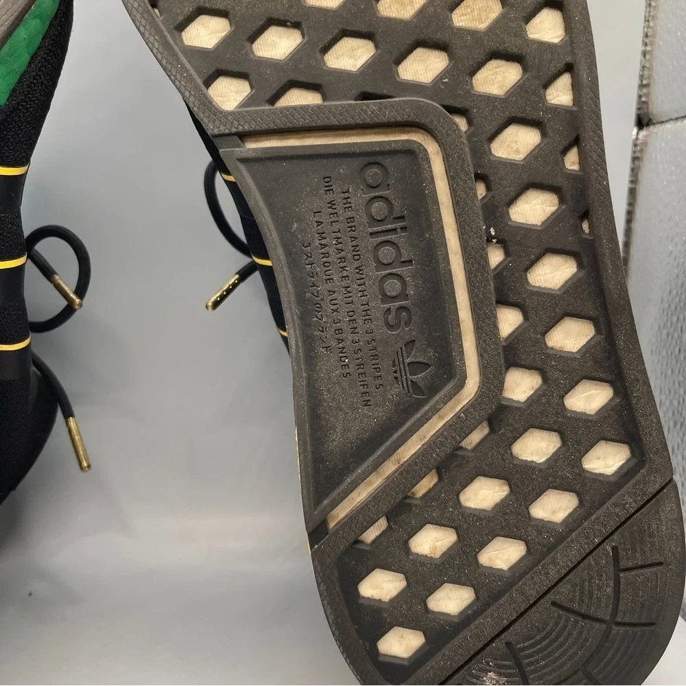 adidas Black and Green Athletic Shoes for Performance